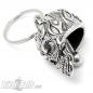 Preview: 3D skull with flames biker-bell burning skull motorcycle bell biker gift